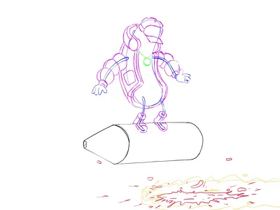 Frank Fur Tricks - Shot Progresion animation art breakdown cleanup color compositing illustration mograph motion photoshop procreate progression shot tie down vfx