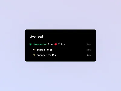 Analytics UI - live data feed analytics analytics dashboard analytics ui app dashboard dashboard design data design data visualization design ui user experience user interface design ux web analytics website analytics