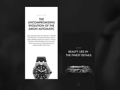 ML - Mobile screens design ecommerce mobile responsive design ui user interface watches watchmaking web website