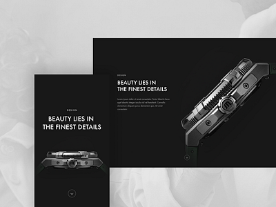 ML - Responsive screens design ecommerce responsive design ui watches watchmaking web website