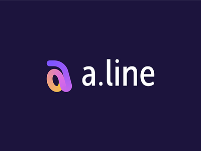 A.line | Logo concept ai artificial intelligence branding branding and identity design digital flow flowing gradient identity identity branding illustration line logo logo design logo design branding logotype monogram saas tech