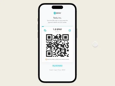 8PAY - The app to pay with all cryptocurrencies app crypto design device iphone mobile qr code transactions ui ux wallet