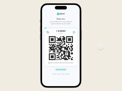 8PAY - The app to pay with all cryptocurrencies app crypto design device iphone mobile qr code transactions ui ux wallet