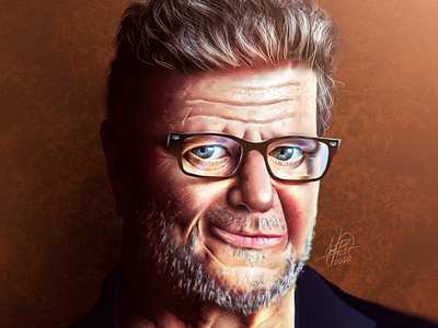 Gustavo Santaolalla actor amores perros colors composer digital gustavo santaolalla illustration movies music musician portrait series the last of us