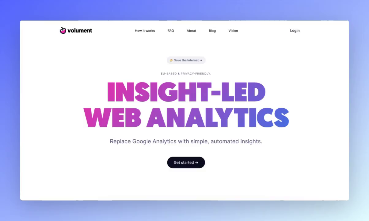 Volument - insight-led web analytics