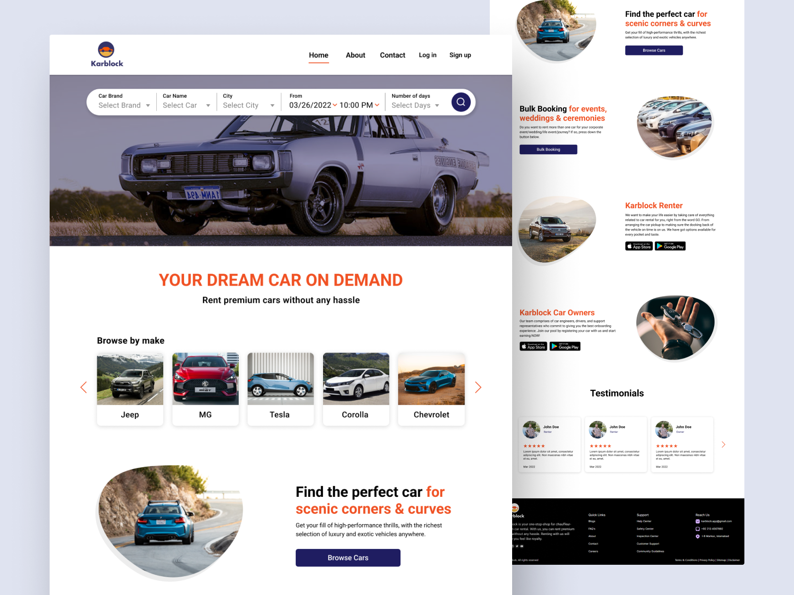 Car Rental site Design by Rajab Ali on Dribbble