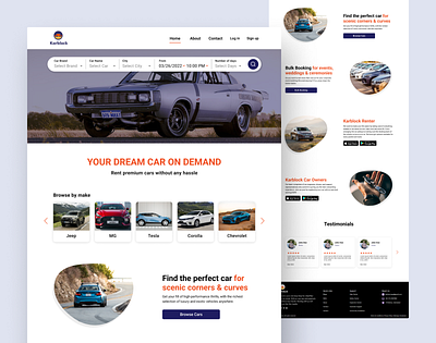 Car Rental - Website Design car rental car website design rental app rental website ui user interface web app website website design website ui