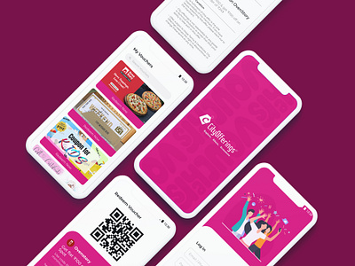 City Offerings Mobile App creative design graphic design india mobile application pink application ui ui design vouchers