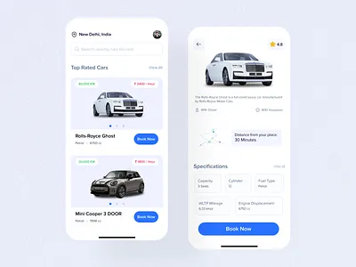 Car Rental - Mobile App design 🚗 app app design app figma booking app car car rent service car rental app design designs driver ios app luxury car rent mobile app rent rent a car rental app rental company transport ui ux