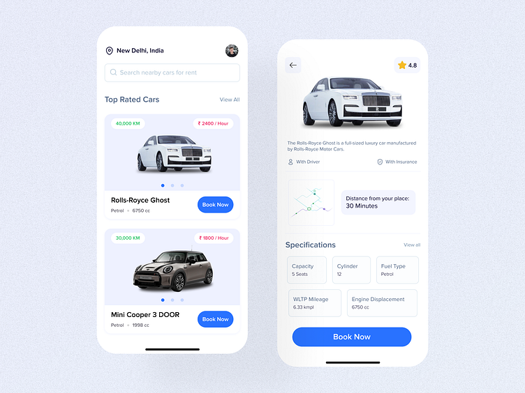 Car Rental Mobile App design 🚗 by Manisha Ahuja on Dribbble