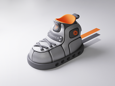 Stylized 3D Shoe 3d 3dart 4rmvn blender concept illustration minimal