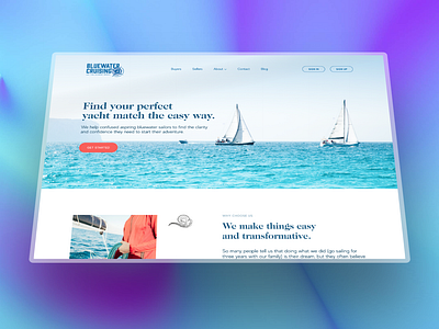 Website Design for a Buyer Seller Platform for Yachts branding design logo ui ux web design website
