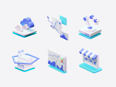 3D illustration – Industry 4.0 - Niagara 3d 4.0 clay illustration industry isometric