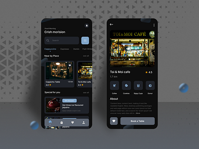 cofee shop ui design