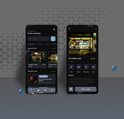 cofee shop ui design