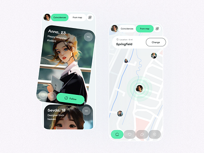 Dating App UI Concept app application dating app design ui uiux design ux