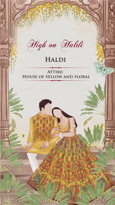 Haldi Invitation cool wedding stationery design digital e invites graphic design