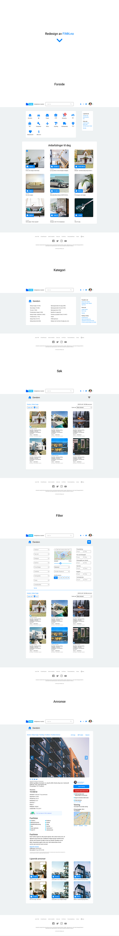 Finn.no redesign design ui ux webdesign