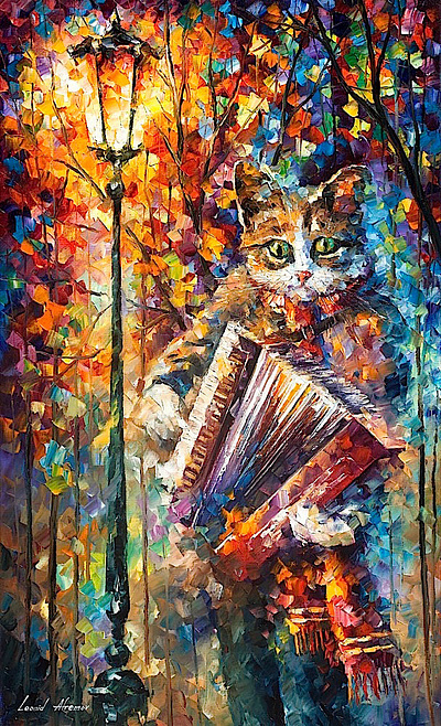 ACCORDION CAT leonidafremov