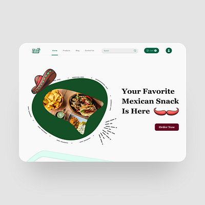 Mexican Snack website design glassmorphism ui uiux websitedesign