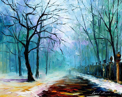 WINTER FOG — oil painting on canvas leonidafremov