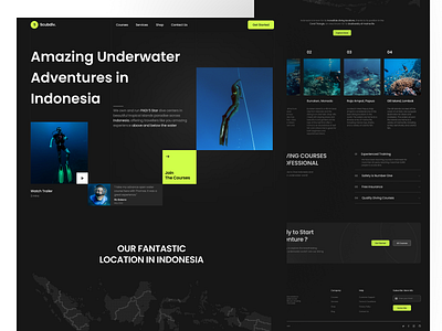 Scubdiv - Diving Course Landing Page adventure design diving fantastic indonesia landing page scuba ui web