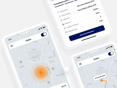 A Taxi App app design ui