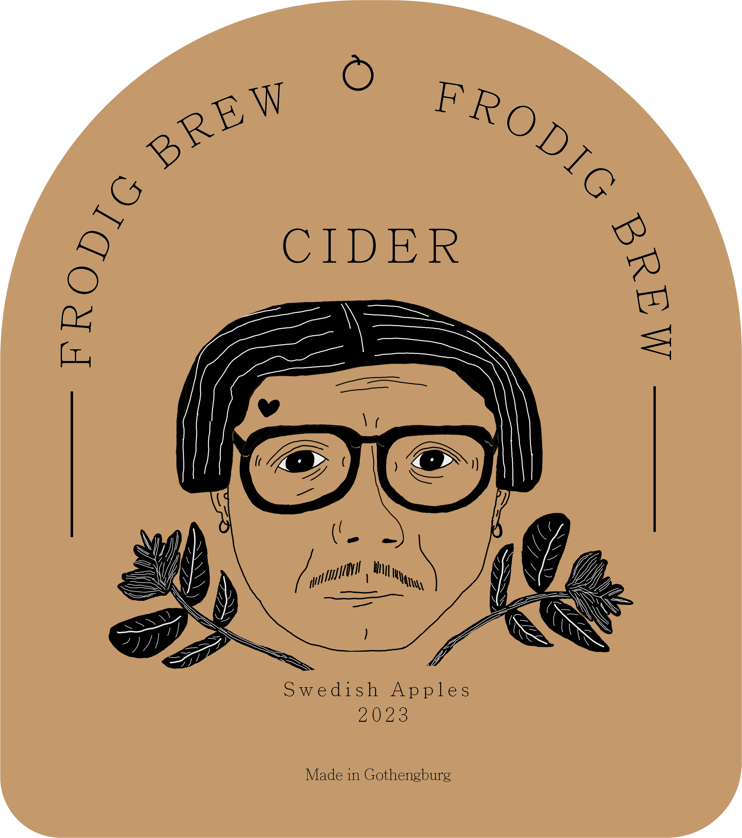 Frodig Cider graphic design illustration illustrator label logo photoshop