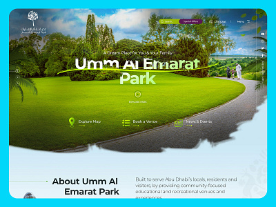 Umm Al Emarat Landing Page branding design graphic design ui ux vector