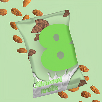 Eight Almond Milk Bar graphic design illustration photoshop typography
