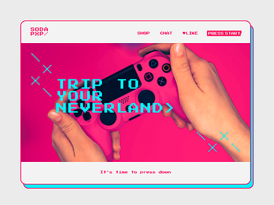 DailyUI #053 - Header Navigation dailyui game header hero pixel pop