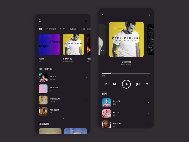 Music Player App 🎵 by Elena Ulyanova on Dribbble