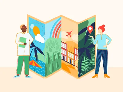 Workest Illustration 2023 blog brading brand brand illustration colorful design dribbble poland editorial europe figma illustration illustration like picture poland travel vacation vector