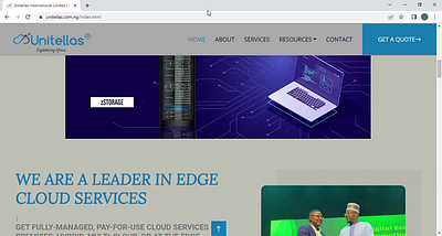 Edge Cloud Services company website design css developer frontend development html web design web development website