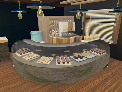 Coffee Shop 3D Model by Me! 3d 3d model cafe coffee shop interior