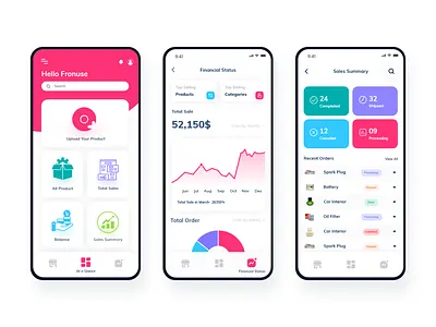 Seller App UI Design admin analytics automotive autoparts dashboard business clean dashboard dashboard dashboard product design ecommerce ecommerce dashboard order product saas sales dashboard seller ui ui design uiux vendor