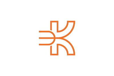 Letter K Fork Logo app branding eat food fork icon k initial k logo letter k logo restaurant vector