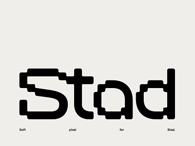 Pixel type exploration digital human ligature ligatures logo logotype pixel round science soft type typography