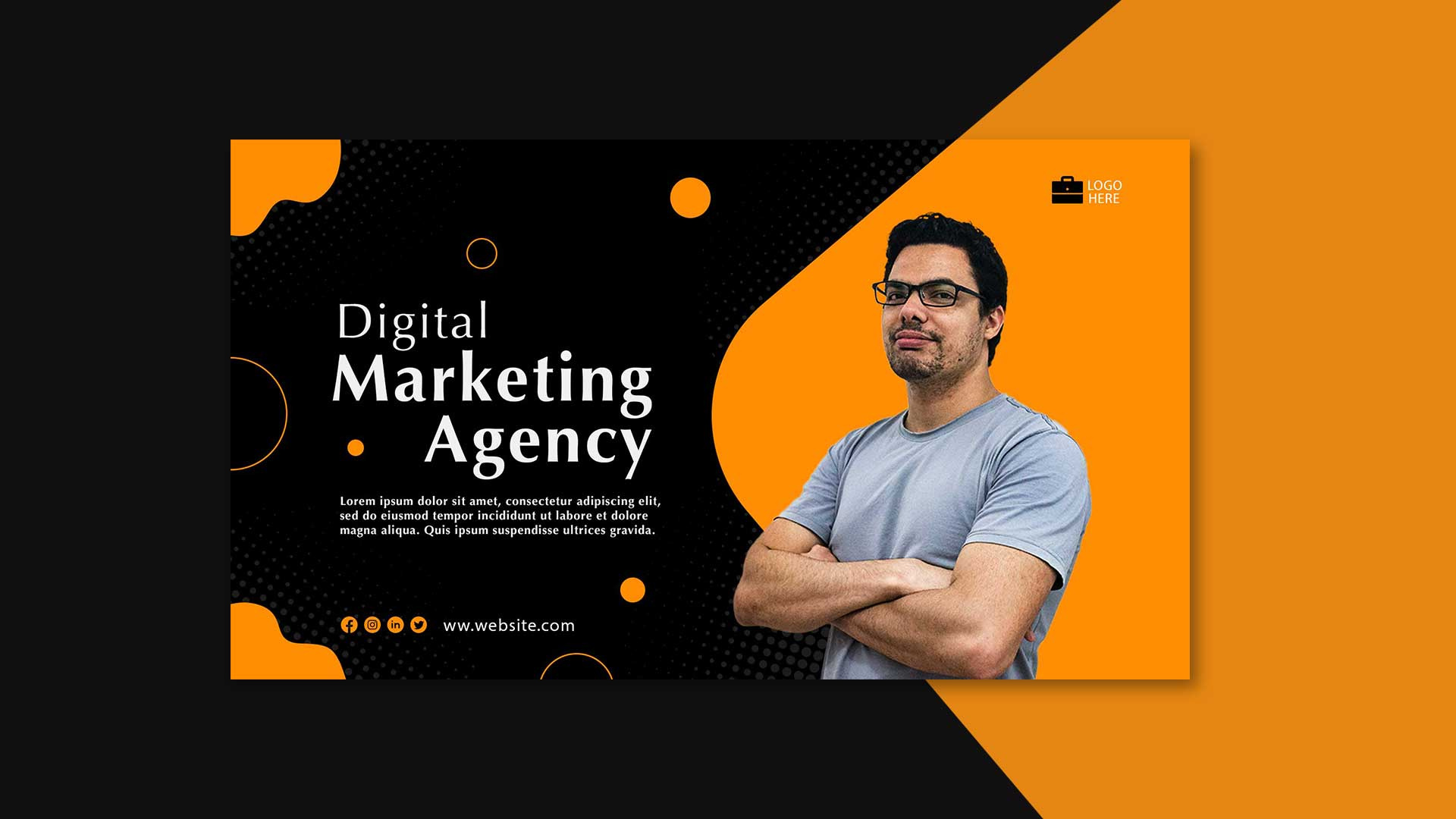 Digital Marketing Agency Banner Design design graphic design illustration typography