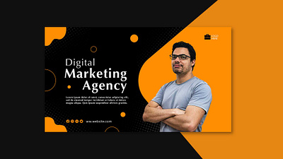 Digital Marketing Agency Banner Design design graphic design illustration typography