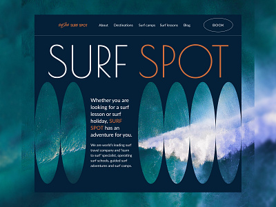 SURF SPOT - Website Design Concept design ui ux