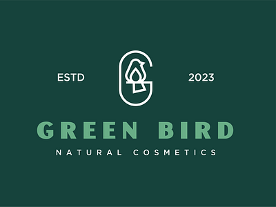 GREEN BIRD animals bird branding cosmetics green logo natural vector