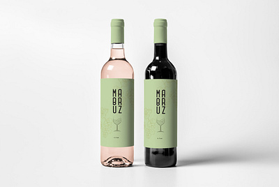 Branding - Wine bottle label branding graphic design logo mockup packaging