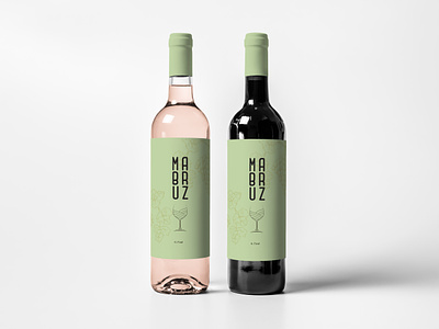 Branding - Wine bottle label branding graphic design logo mockup packaging