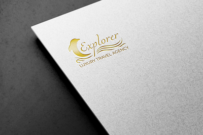 LOGO and BRAND IDENTITY of Luxury Travel Agency - Explorer brandidentity branding brochure brochure design business card corporate identity design folder graphic design illustration letterhead logo logo design luxuty logo print design typography vector