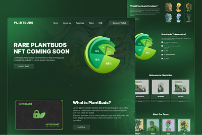 Plantbuds NFT website | Website design crypto design illustration nft website ui ux web webdesign website website design