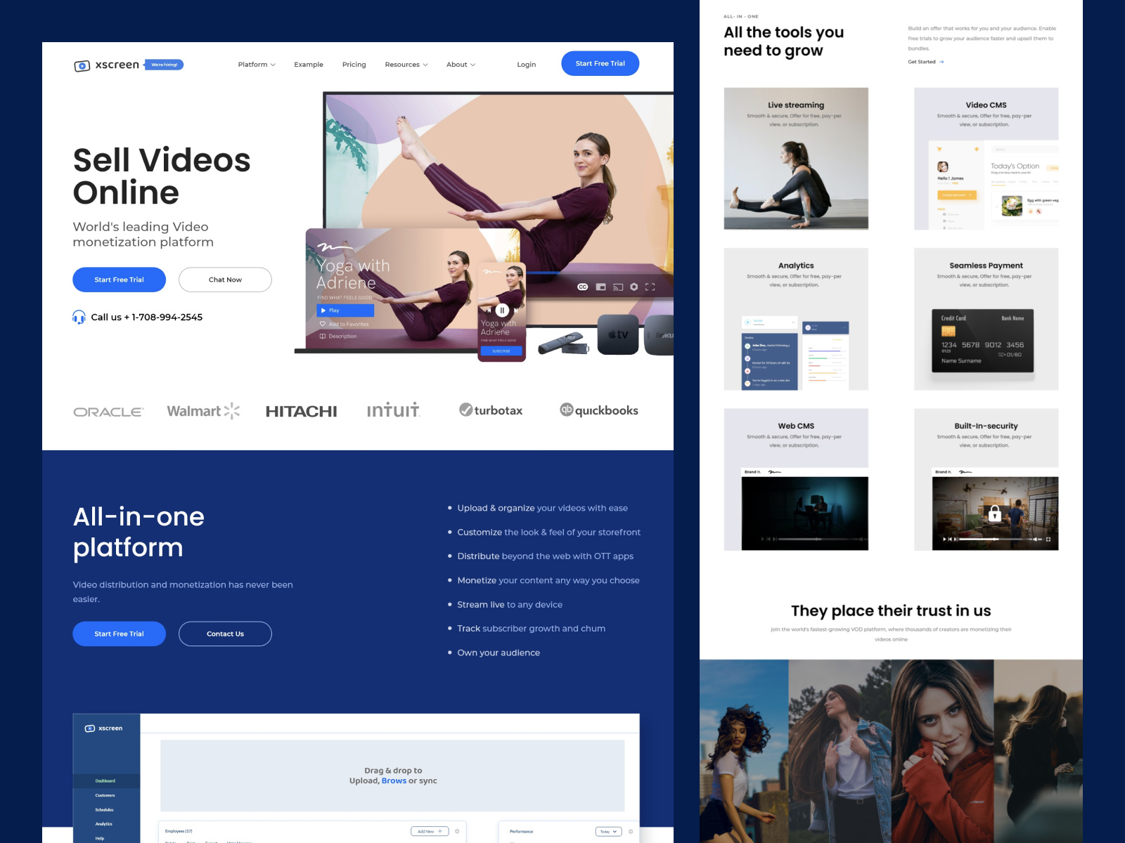 Xscreen Website animation branding graphic design landing page logo typography ui ux website