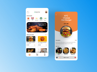 All in one food delivery app UI design app app ui design design mobile app design mobileapp ui ui design uiux ux