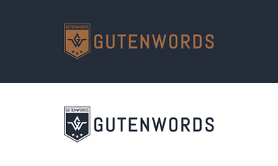 GUTENWORDS Monogram Logo app branding design graphic design illustration logo vector