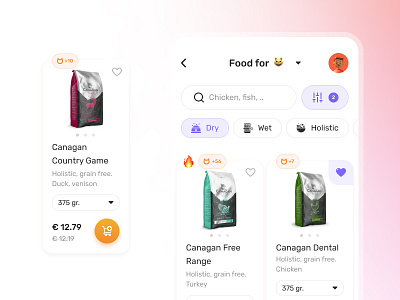Pet Shop app ecommerce estore food iphone mobile online pets shop store ui